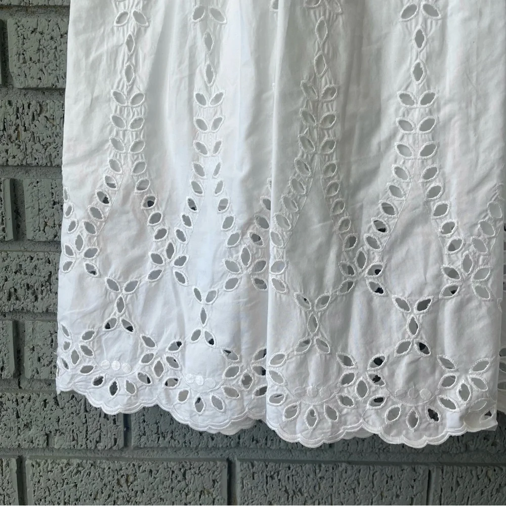 Frank & Eileen Grace Eyelet Midi Dress White Size XS $598 - Picture 6 of 7